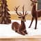 Glitzhome; Glitzhome® Brown Flocked Reindeer Christmas Table Décor Set; Category:Christmas Tabletop Decor; Image:7